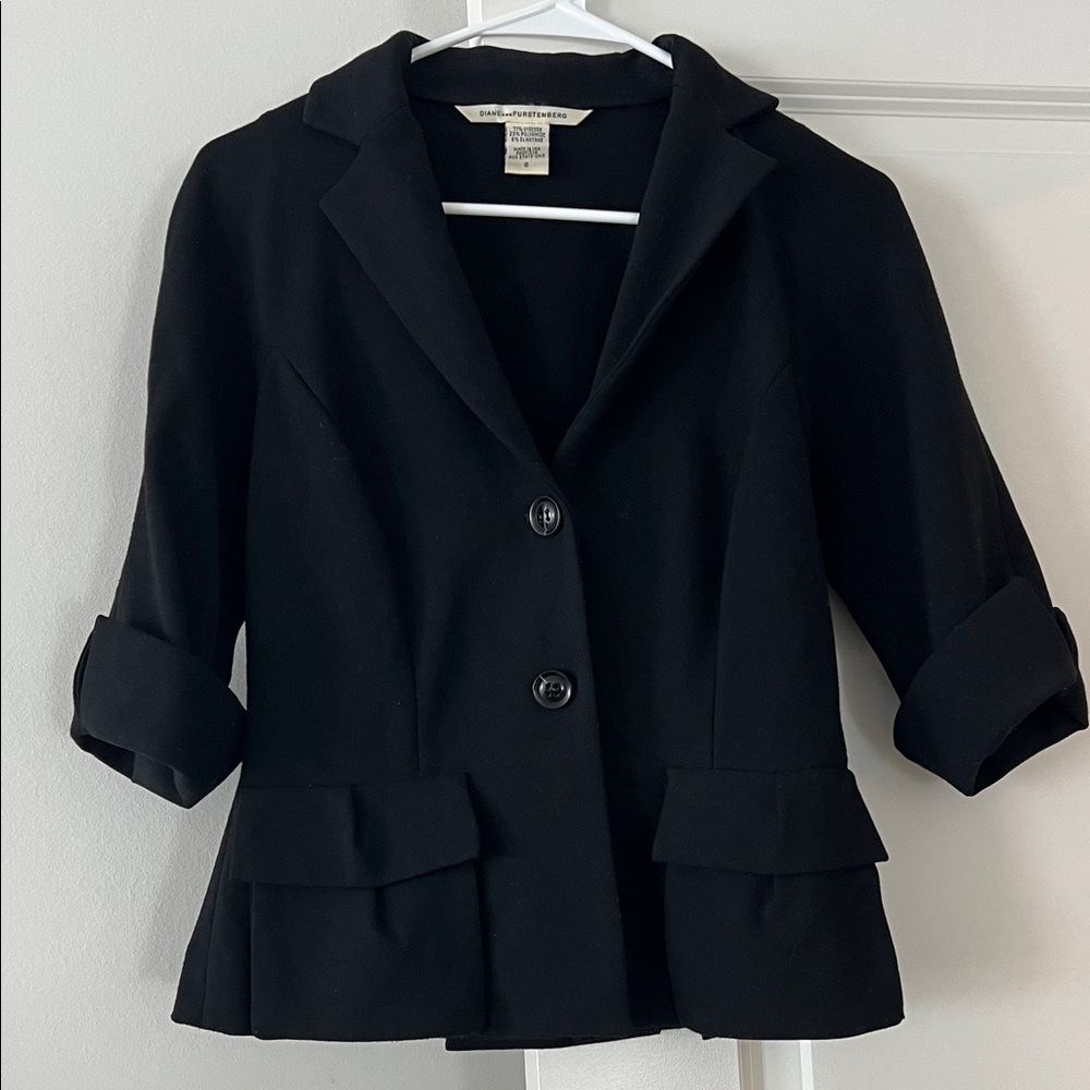 Diane Von Furstenberg Vintage Black Blazer